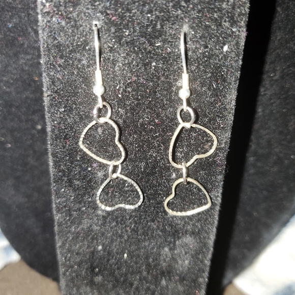 Double Heart Earrings - Picture 4 of 4